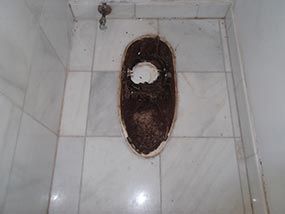 toilet removed
