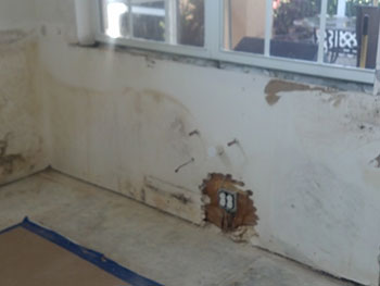 discoloration of drywall