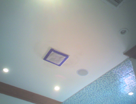 drywall ceiling of shower