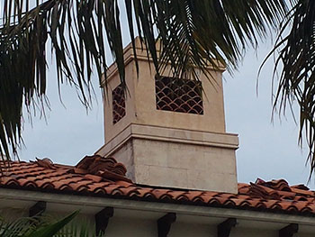 decorative wood framed chimney